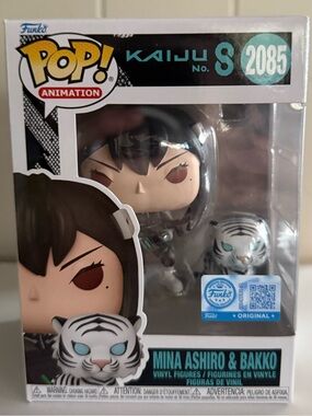 Funko Pop! Mina Ashiro & Bakko Vinyl Figure - White, Black, Teal